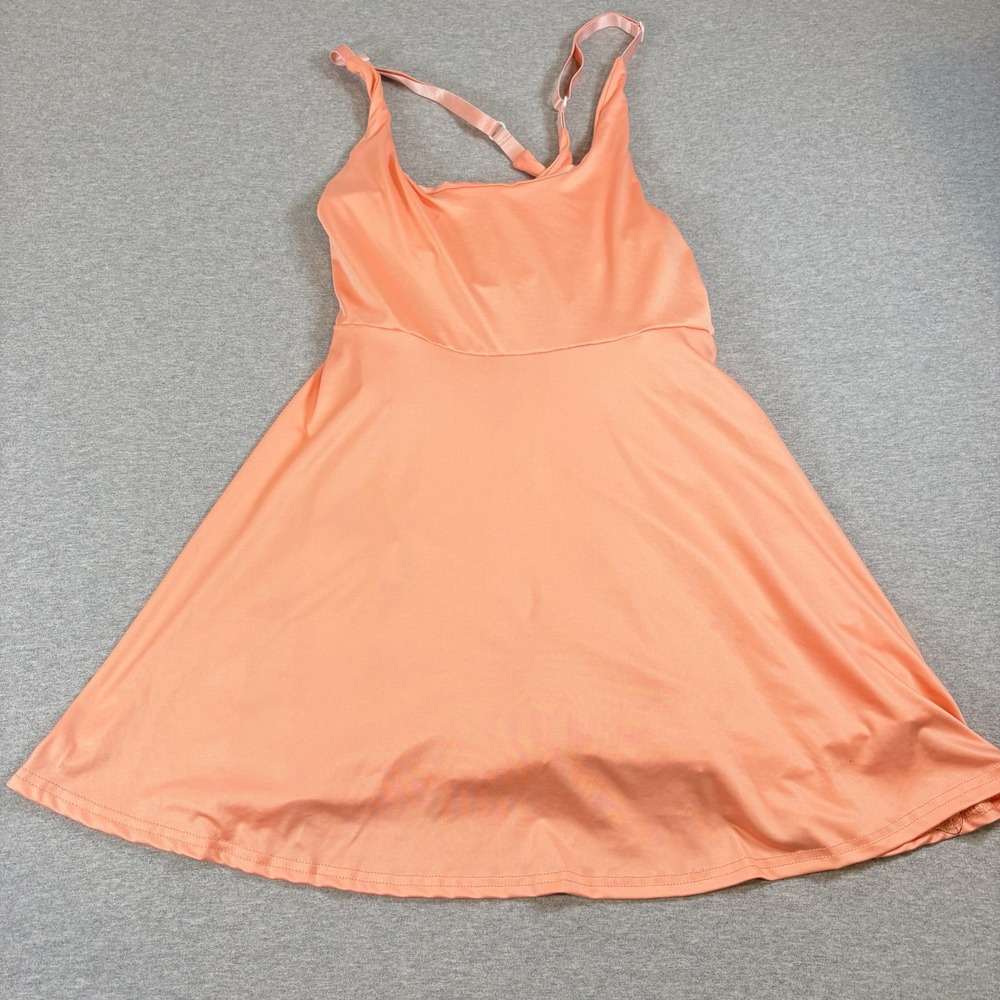 Unbranded Active Dress Women Large Peach Athletic Romper Liner Mini Two Layer